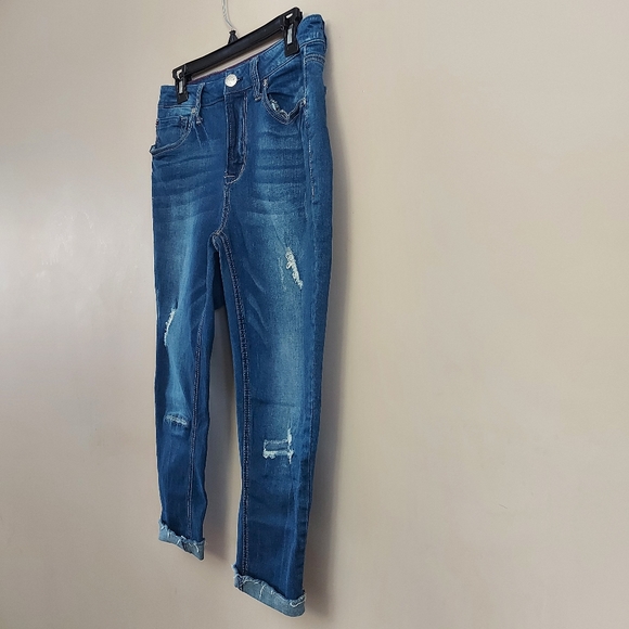 Seven7 midrise ankle skinny stretch jeans - Picture 3 of 11